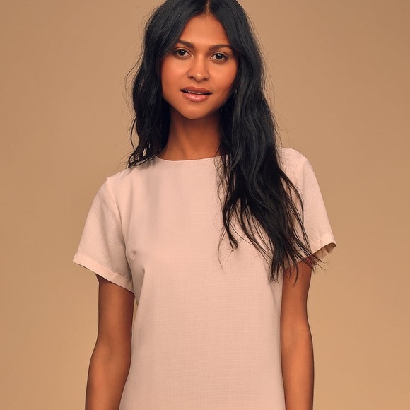 NWT Lulu’s Shift and Shout Shift Dress, Blush Pink - Picture 2 of 8